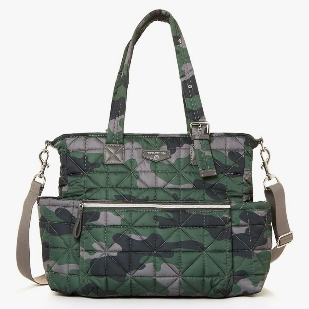 Twelve Little Camouflage Quilted Carry Love diaper tote
